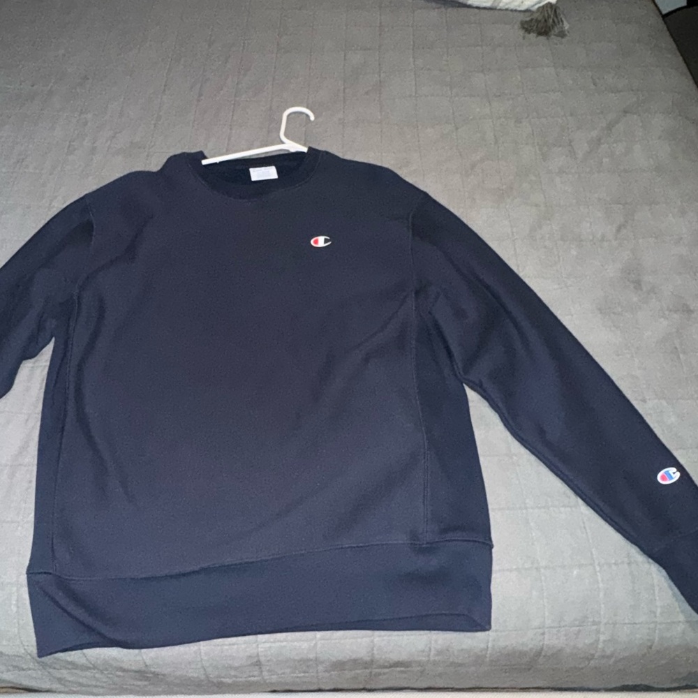 Navy- Champion Mens Crewneck - XL